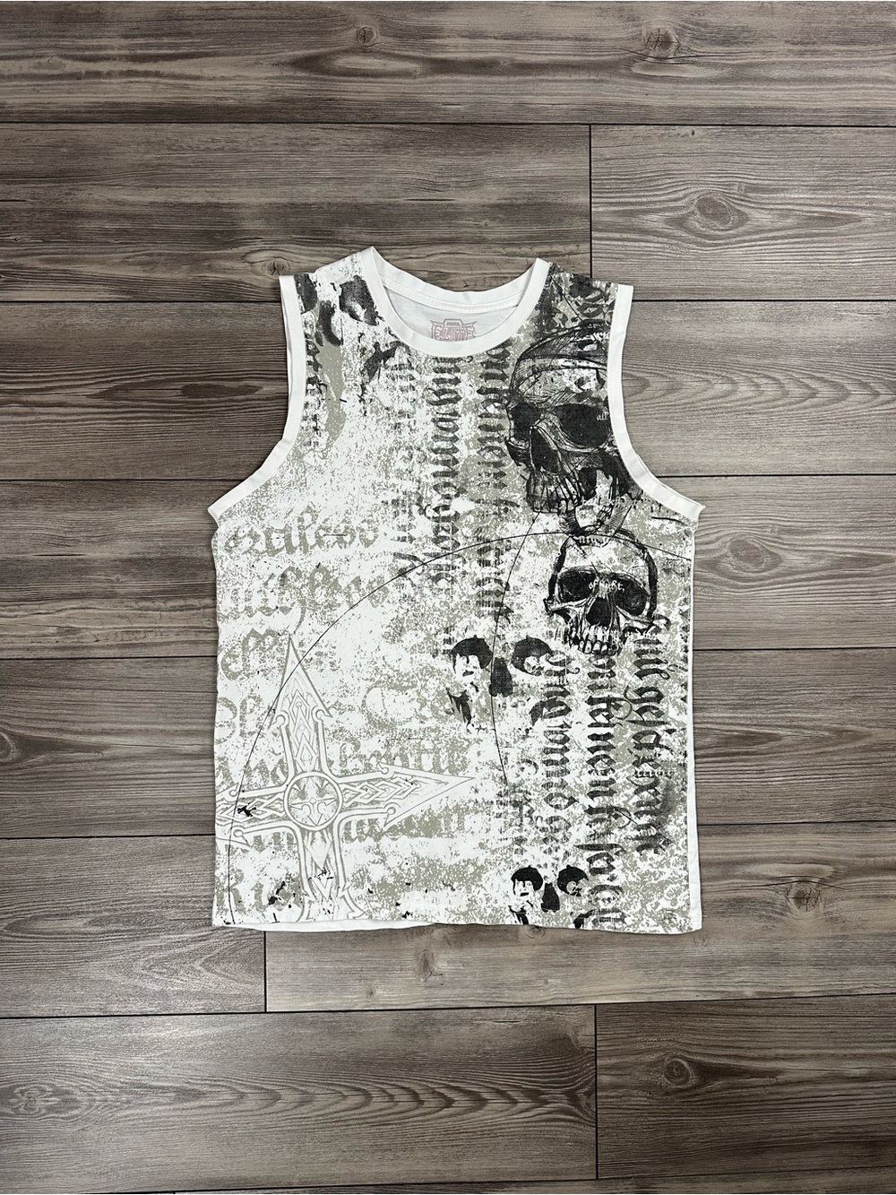 Vintage Y2K MMA Elite Skull Grunge Tank Top
